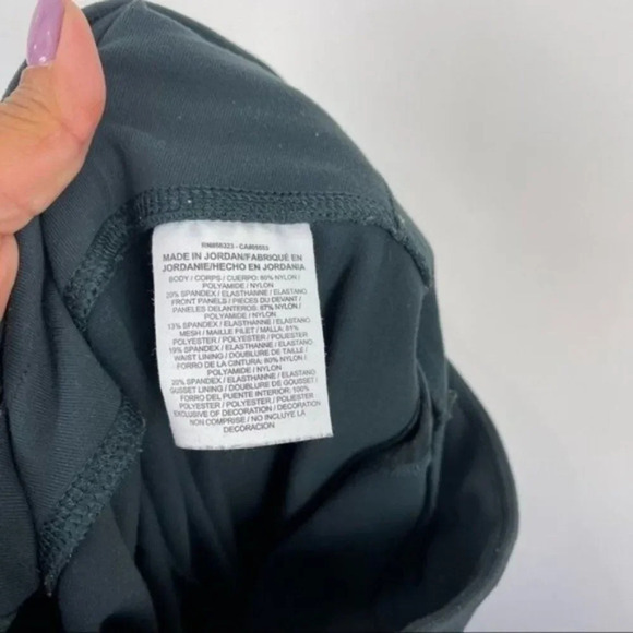 Nike Dri-Fit Power Legendary Mid Rise Training Leggings Dark Green Women's XS - Picture 7 of 9